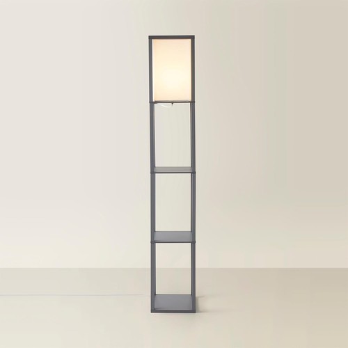 Wooden floor lamp with - wooden,