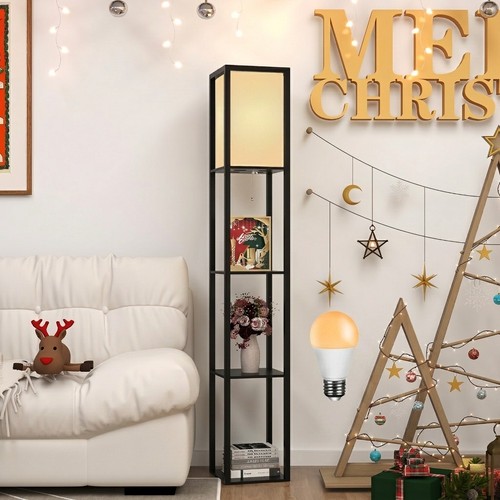 Wooden shelf floor - wooden, 3-tier
