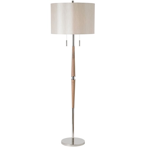 Polished nickel floor lamp - lamp,