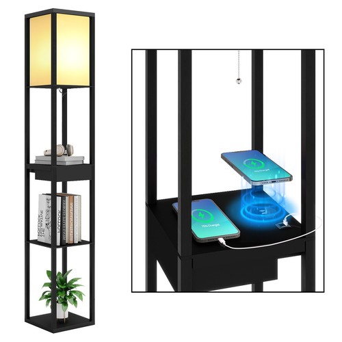 Wooden floor lamp - lamp, 3