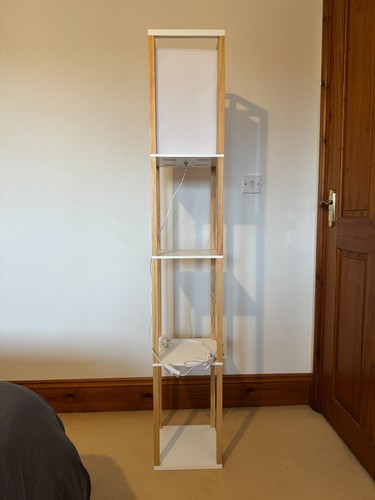 Wooden shelves floor lamp - shelves,