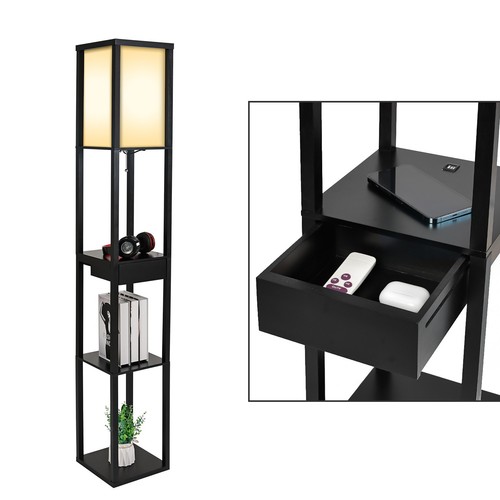 Floor lamp with drawer and - lamp,