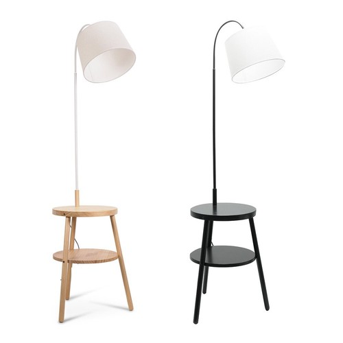 Wooden floor lamp shelves - wooden,