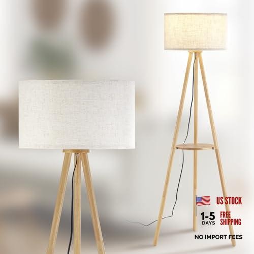 Wood tripod floor lamp - tripod,