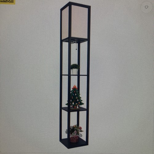 Floor lamp with wooden - lamp,